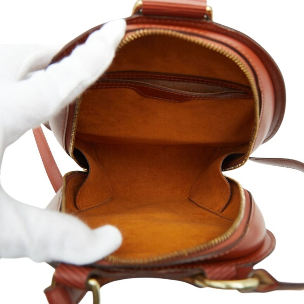 LOUIS VUITTON Authentic Brown Leather Backpack - Picture 7 of 8